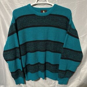 Teal / Turquoise Striped Vintage High Sierra Sweater Sweatshirt